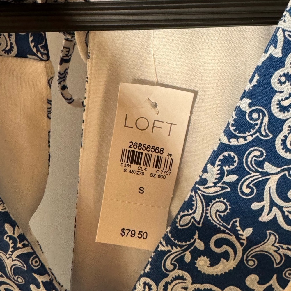 Loft Beach Blue Paisley Romper - Picture 6 of 8